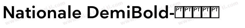 Nationale DemiBold字体转换